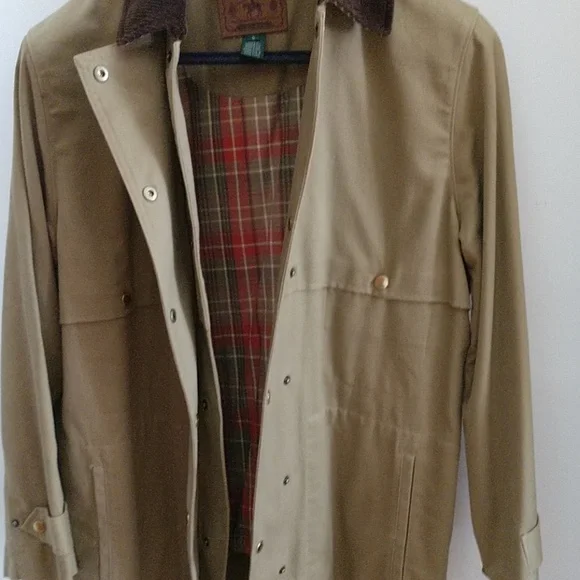 CLASSIC Ralph Lauren DESIGNER KHAKI Barn Coat NWOT